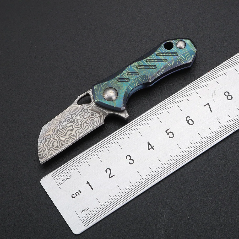 Складной нож Xuanfeng 9cr18 из дамасской стали