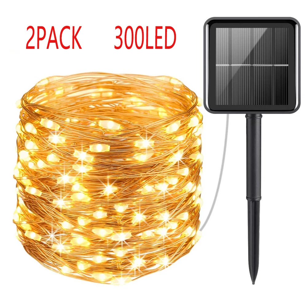 

Solar LED String Fairy Lights 100m Christmas Lights Waterproof Outdoor Garland Solar Power Lamp Christmas For Garden Decoration