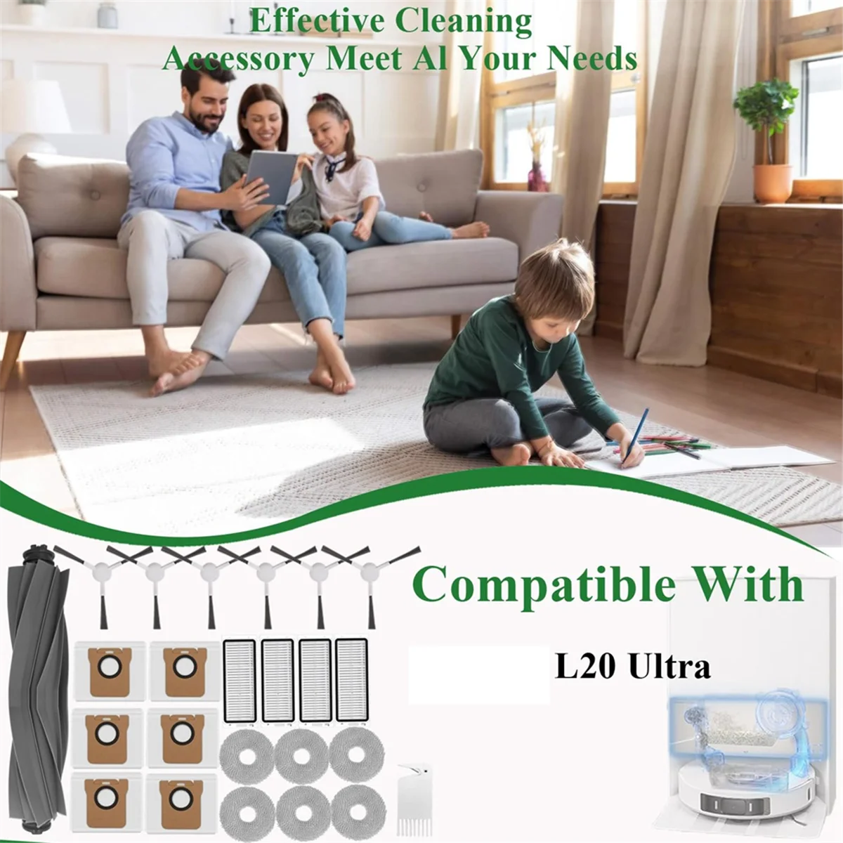 Комплект аксессуаров совместимый с роботом-пылесосом Dream L20 Ultra/L30 Ultra основная