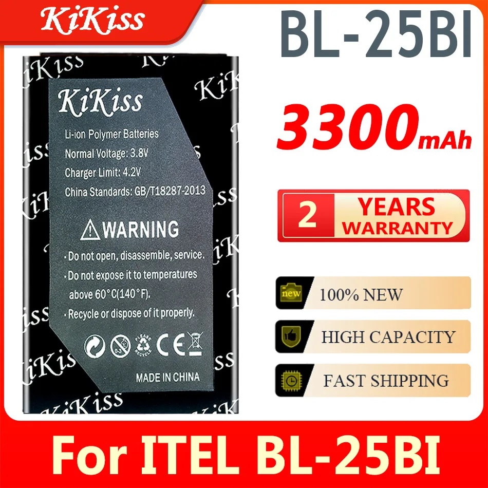 

KiKiss Powerful Battery for ITEL BL-20HI BL-24EI BL-21BI BL-25BI Mobile Phone High Capacity Batteries