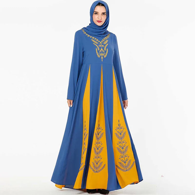 

ETOSELL арабское мусульманское женское платье большого размера с вышивкой цветное поклонение темпераментное элегантное платье кафтан абайя