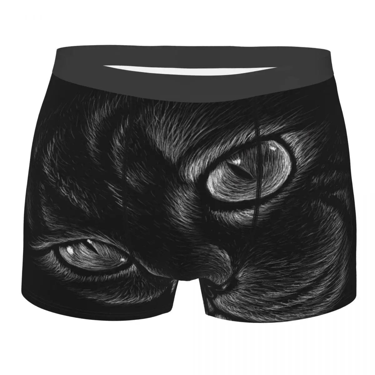 

Mens Boxer Sexy Underwear Soft Long boxershorts Cute Cat Face Underpants Male Panties