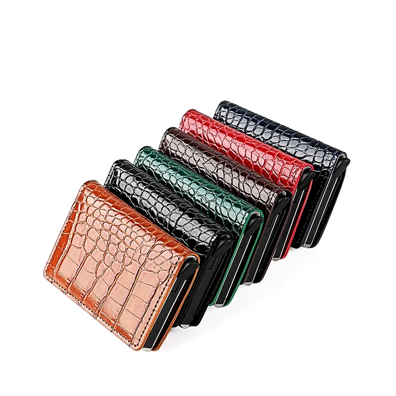New Aluminum Women Wallet Cards Holders Men Purse Luxury Magic Slim Mini RFID Man Business Wallets Credit Card Note Holder Case