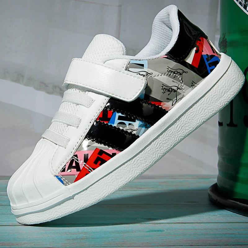 

Fashion Kids Sneakers PU Leather Boys Kids Shoes Breathable Running Sports Shoes Children Non-slip Casual Sneakers Walking Shoes