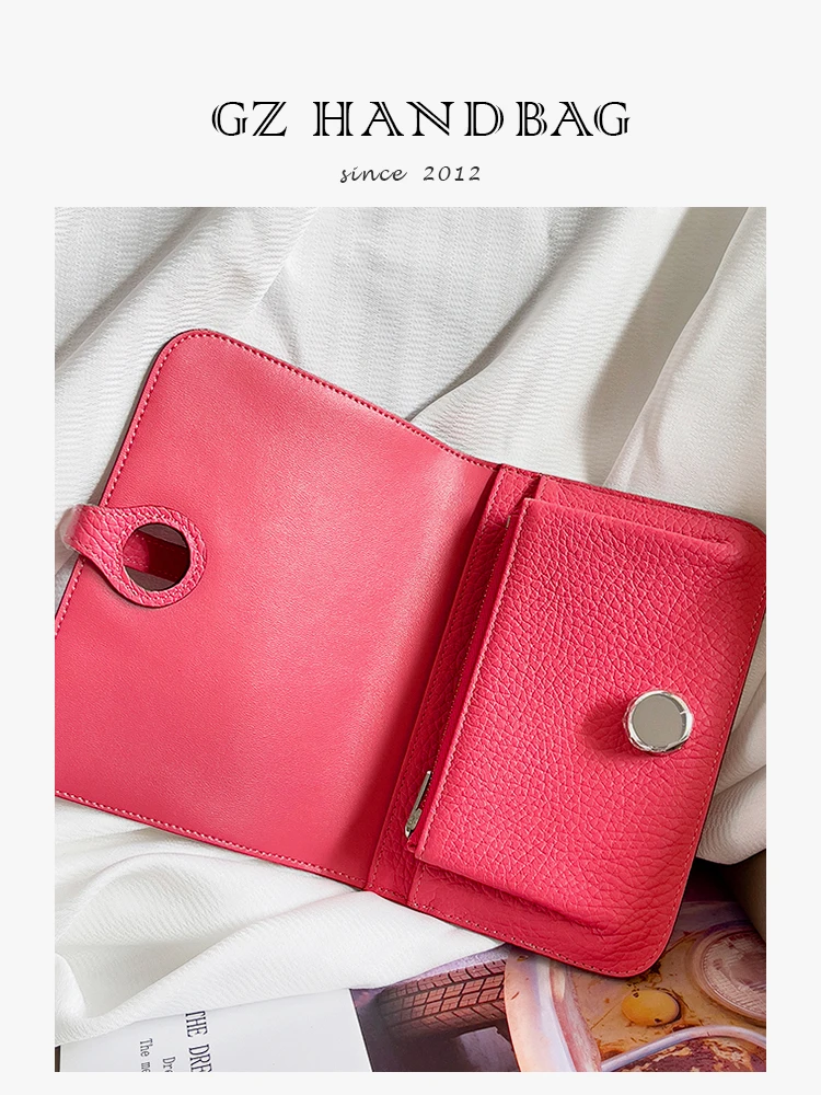 

Women Luxury Design Medium Size Passport Cover Genuine Leather Fashion Purse Cowhide High Capacity Ladies Wallet Card Holders