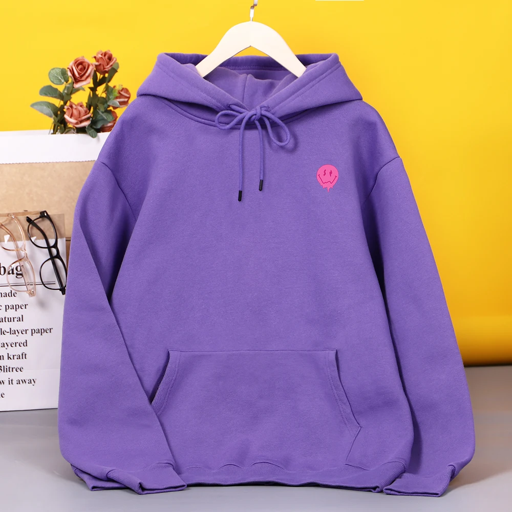 

A Twisted Smile Printing Hooded For Women simple Quality Hoodies Fleece Casual Designer Hoodie hip hop Oversized Clothes Female