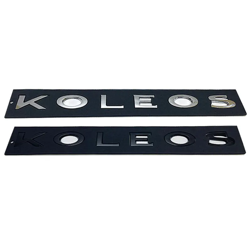

Логотип KOLEOS подходит для Renault KOLEOS, установка с английским алфавитом, задний багажник, кузов, большой маленький размер, эмблема, наклейка на автомобиль