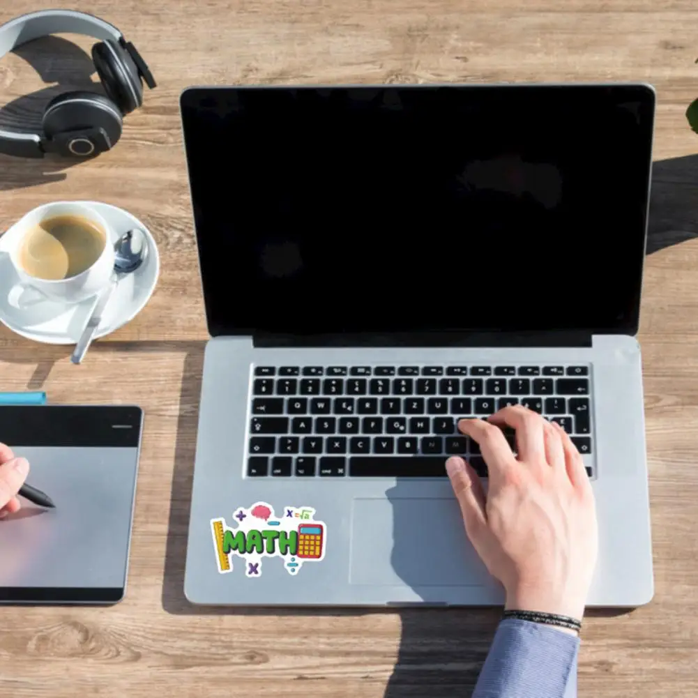 

50Pcs High Viscosity Scrapbook Stickers Math Notation Laptop Phone Case Guitar Scrapbook Cartoon Stickers School Supplies