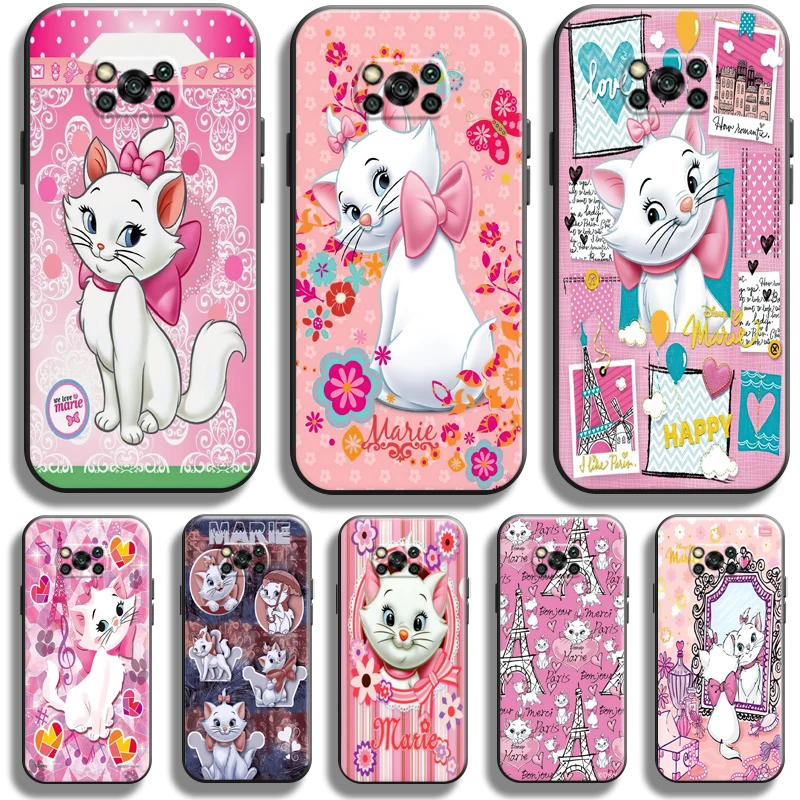 

The Aristocats Cute Marie Cat Phone Case For Xiaomi Poco X3 Pro NFC For POCO X3 GT Case Soft Carcasa Liquid Silicon Coque