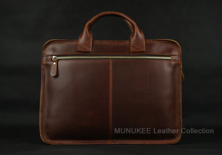 Сумка-мессенджер мужская из натуральной кожи под ноутбук 14 дюймов