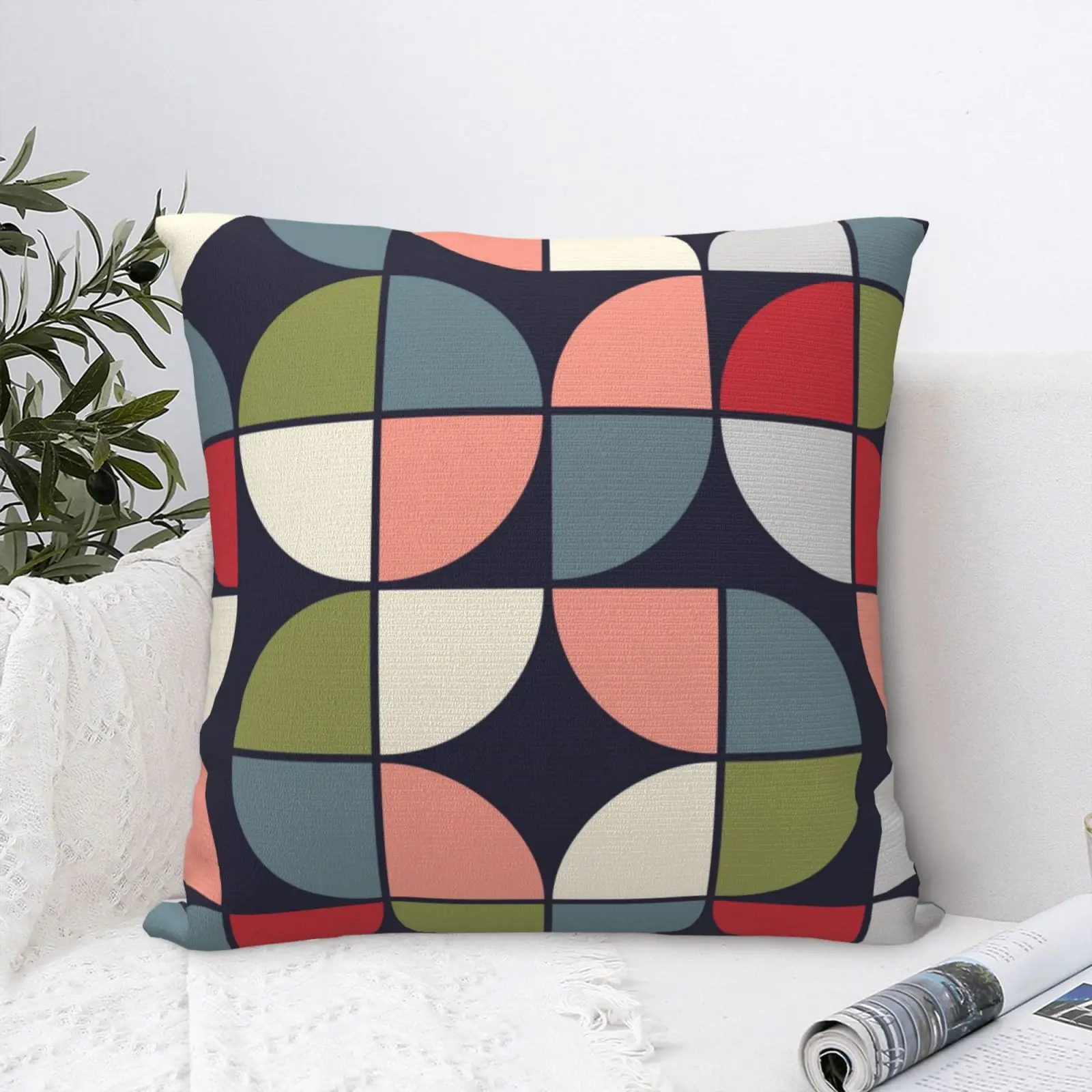 

Mid-Century Modern 70S 1 Pillow Case Pillow Case Big Size Decorative Living Room Soft Cushions Cover Anime Pillow Vintage Sofa