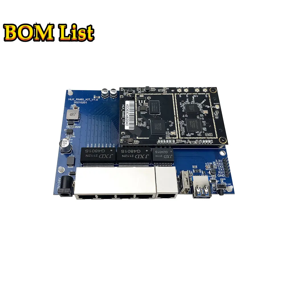 HLK-RM60 MT7621+MT7905 Openwrt Version WIFI6 GbE WiFi Wireless Router Module 802.11a/b/g/n/ac/ax 2.4G/5.8G