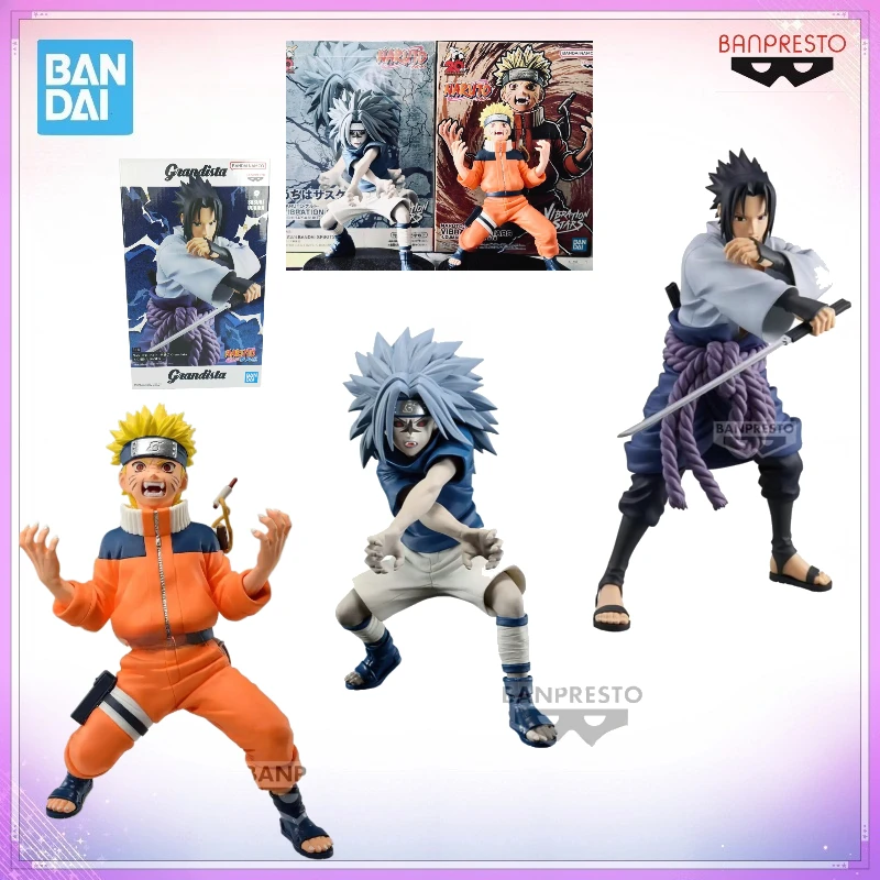 Фото Оригинальные фигурки Bandai BANPRESTO: Наруто Узумаки, Саске Учиха. Модели персонажей аниме. Игрушки и подарки. №1