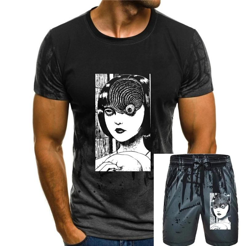 

Uzumaki Junji Ito Japanese Horror Manga T Shirt Hip-Hop Tee Shirt