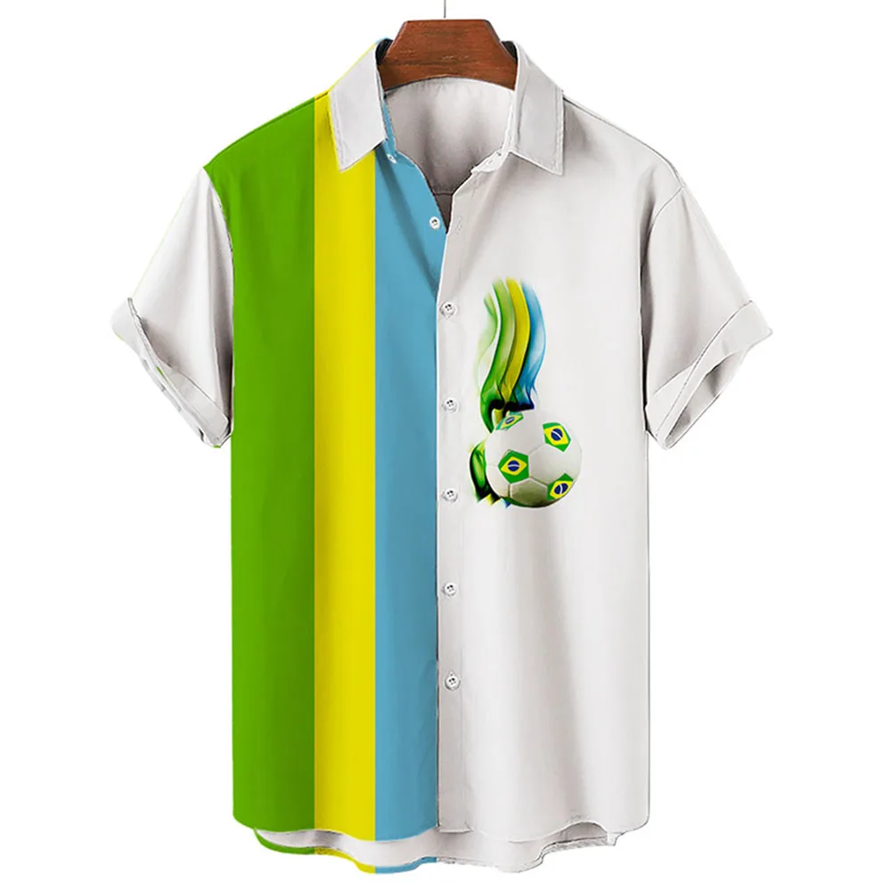 

2022 футов для летнего сезона, футболка для мужчин, верх для мужчин, футбольный мир, Гавайский пляж, кардиган, Suelto Cómodo