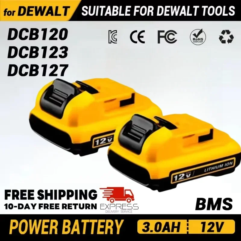 Литий-ионный аккумулятор для DeWalt DCB120 DCB123 DCB122 DCB127 DCB124 DCB121