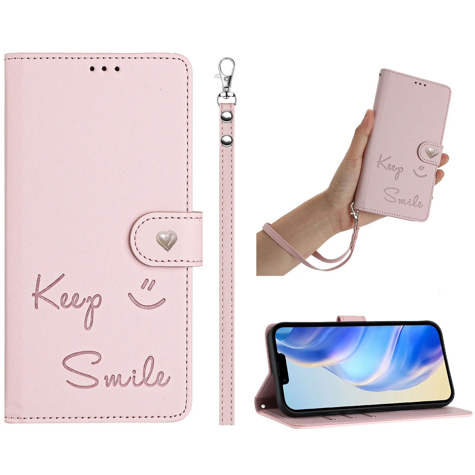 Фото Чехол-книжка Keep Smile из гладкой кожи с ремешком и отделением для 3 карт для Nubia Red Magic 11 Pro 10 Air 10 Pro Plus №5
