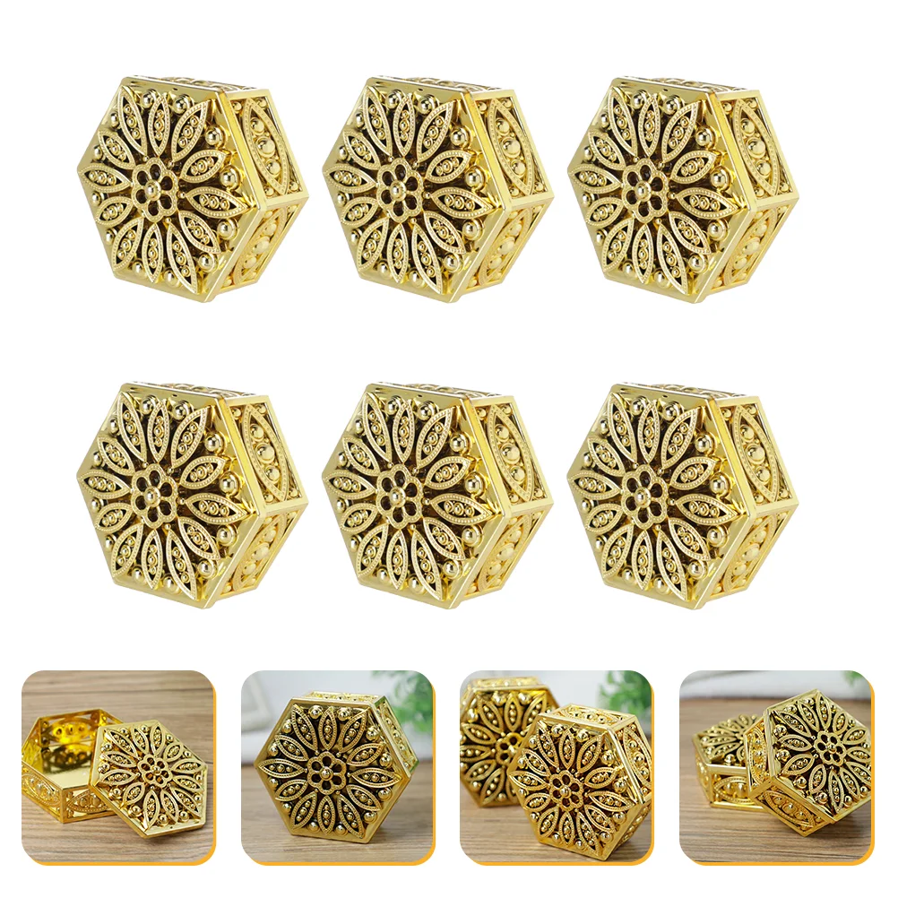 

Boxes Candy Hollow Box Storage Wedding Gift Jars Treat Hexagonal Favor Hexagon Groom Eid Paper Baby Mubarak Easter Ramadan