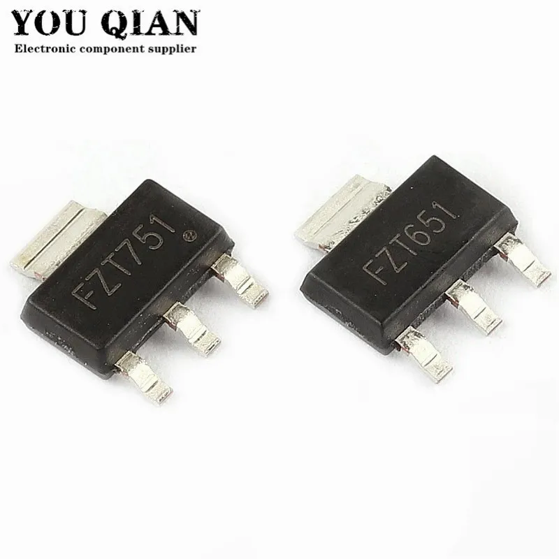 10 шт. FZT751TA SOT-223 FZT751 SOT223 FZT 751 SOT FZT951TA FZT951 FZT651TA FZT651 FZT968TA FZT968