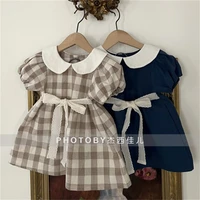 mother and baby girls matching dresses for women clothing korean mommy and daughter plaid dress 2022 parent child clothes summer