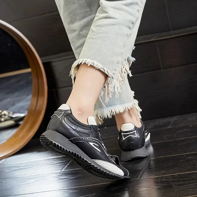 Женские кроссовки с острым носком повседневная обувь на платформе немецкие