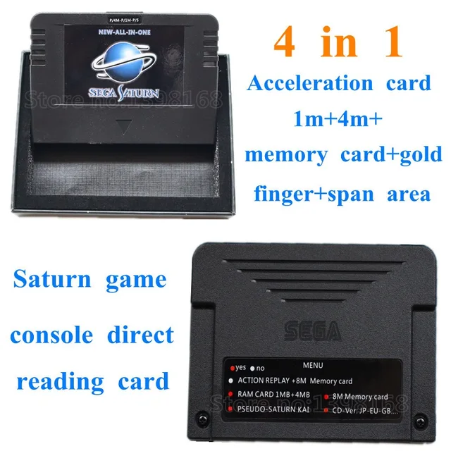 Original New ALL IN One SEGA SATURN SD Card Pseudo KAI Games Video Used with Direct Reading 4M Accelerator Function 8MB Memory 1