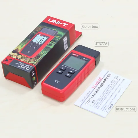 Цифровой гигрометр UNI-T UT377A для измерения влажности древесины