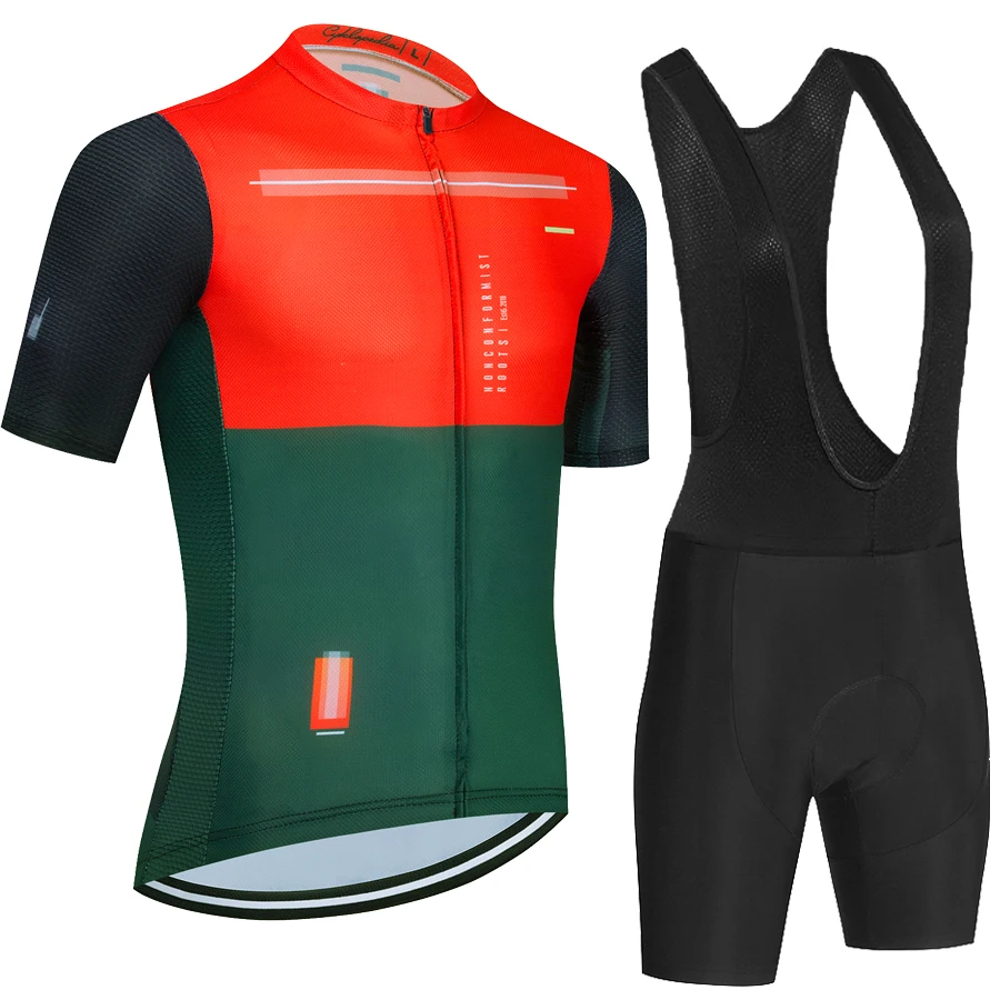 

Sports Clothing Men's Cycling Outfit Set Pants Man 2022 Mtb Bike Uniform Male Bib Shorts Laser Cut Blouse Suit Complete Gel Kit