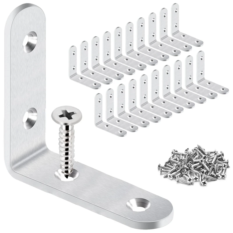 Толстый L-образный кронштейн рандомный с винтовым соединением угловой для