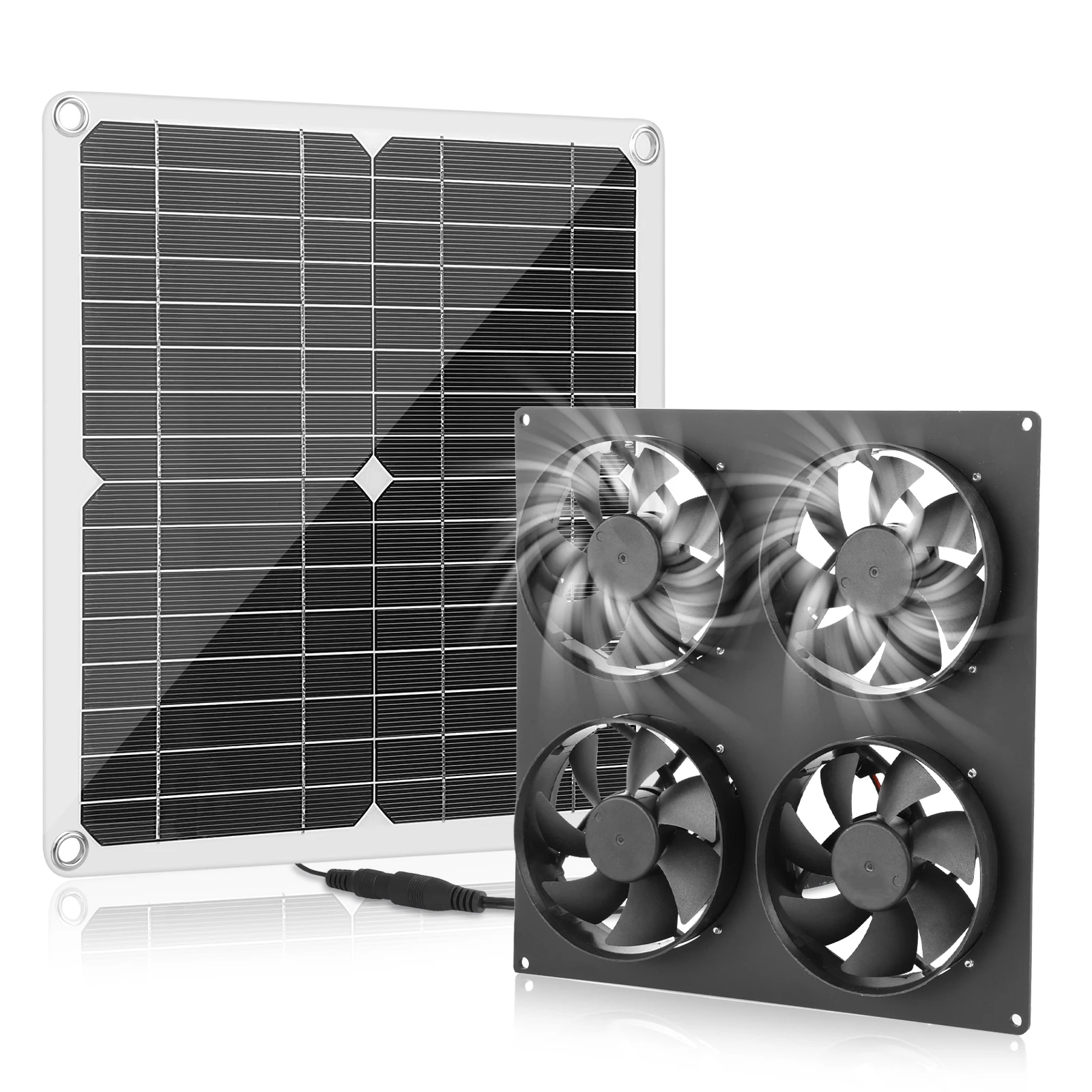 Solar Panel Fan Kit 20W 12V Waterproof Solar Exhaust Fan Out