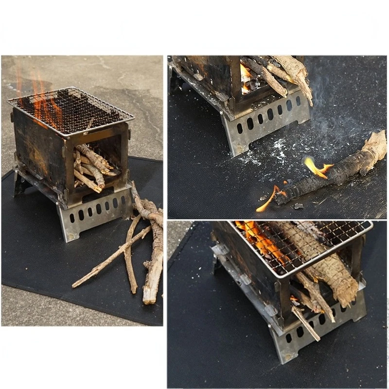 

Barbecue fire filter hot pad picnic blanket outdoor wild cash fire silicone rubber fixture insulation
