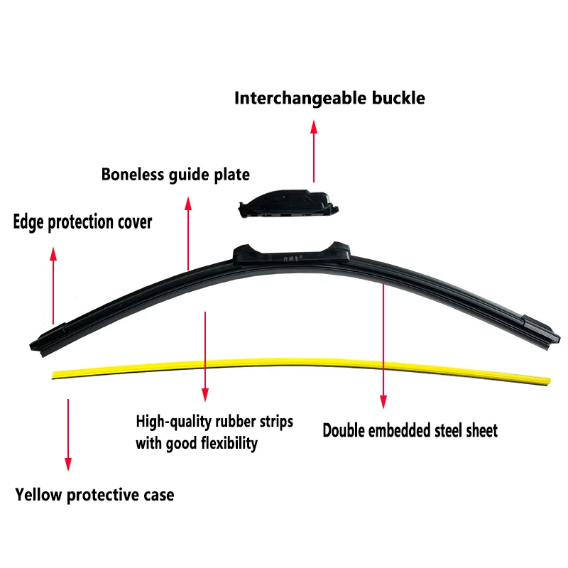 Щетки стеклоочистителя автомобиля подходят для SEAT Ibiza MK3 6L мягкие резиновые щетки