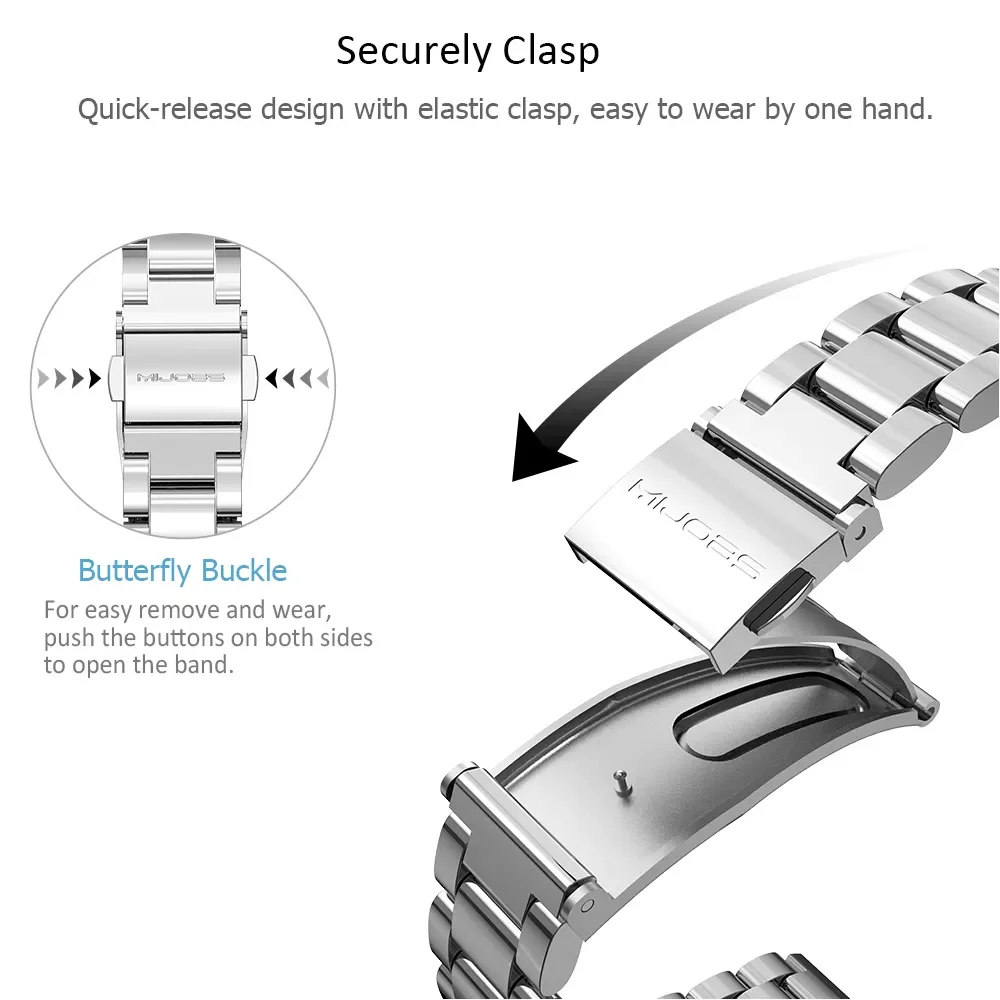 Metal Strap For Mi Band 5 4  3 Stainless Steel  Bracelet On Mi Band 6 Strap  For Mi Band 3 Xiomi Men's Watchband Accessories