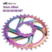 new 2021 mountain bike crank single chain wheel gxp 3032343638t cnc aluminum alloy color 6mm offset mtb bicycle accessories