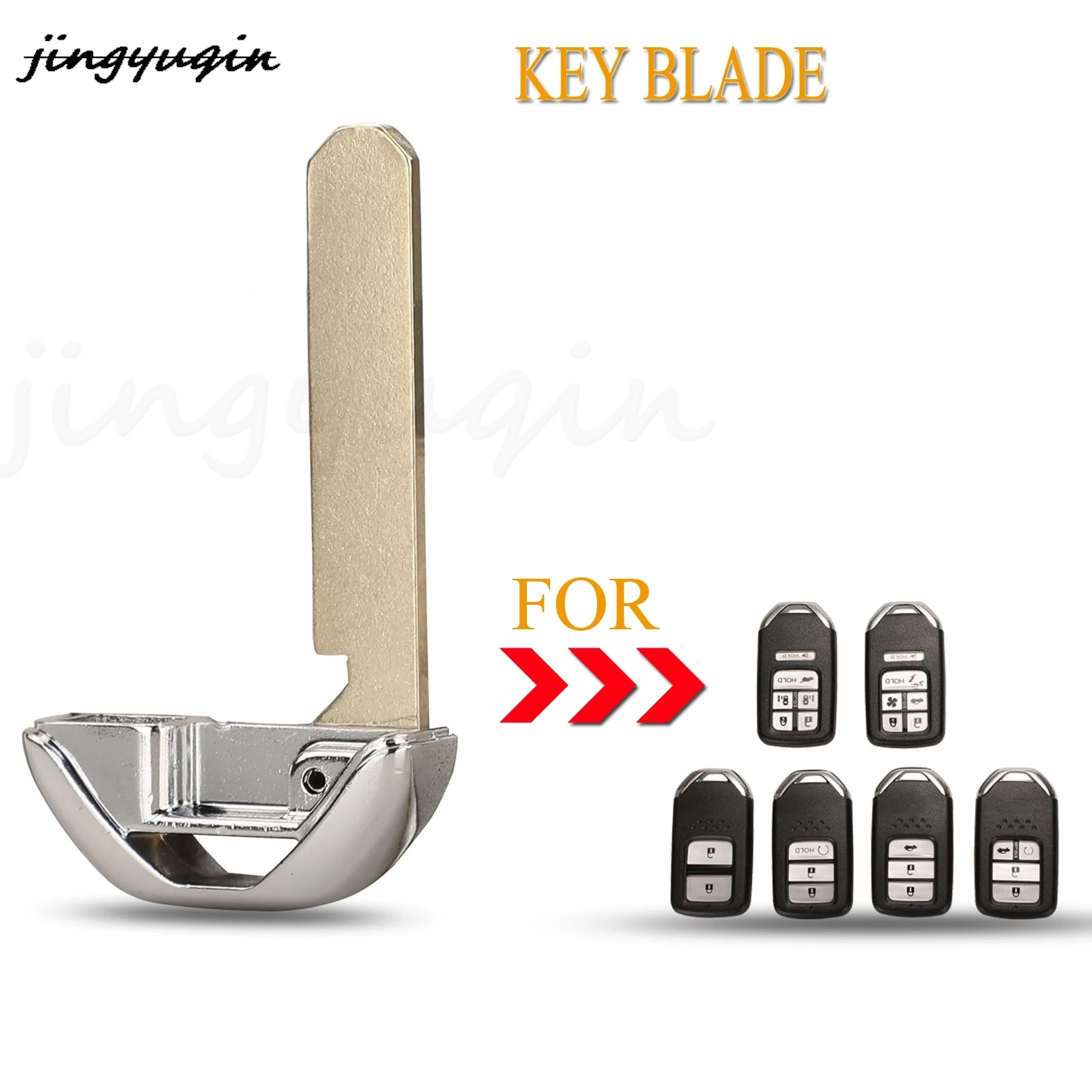 

Jingyuqin дистанционный автомобильный смарт-ключ без ключа аварийная вставка необработанное лезвие заготовка для Honda Accord Odysee Civic Crosstour HR-V 2016-2018