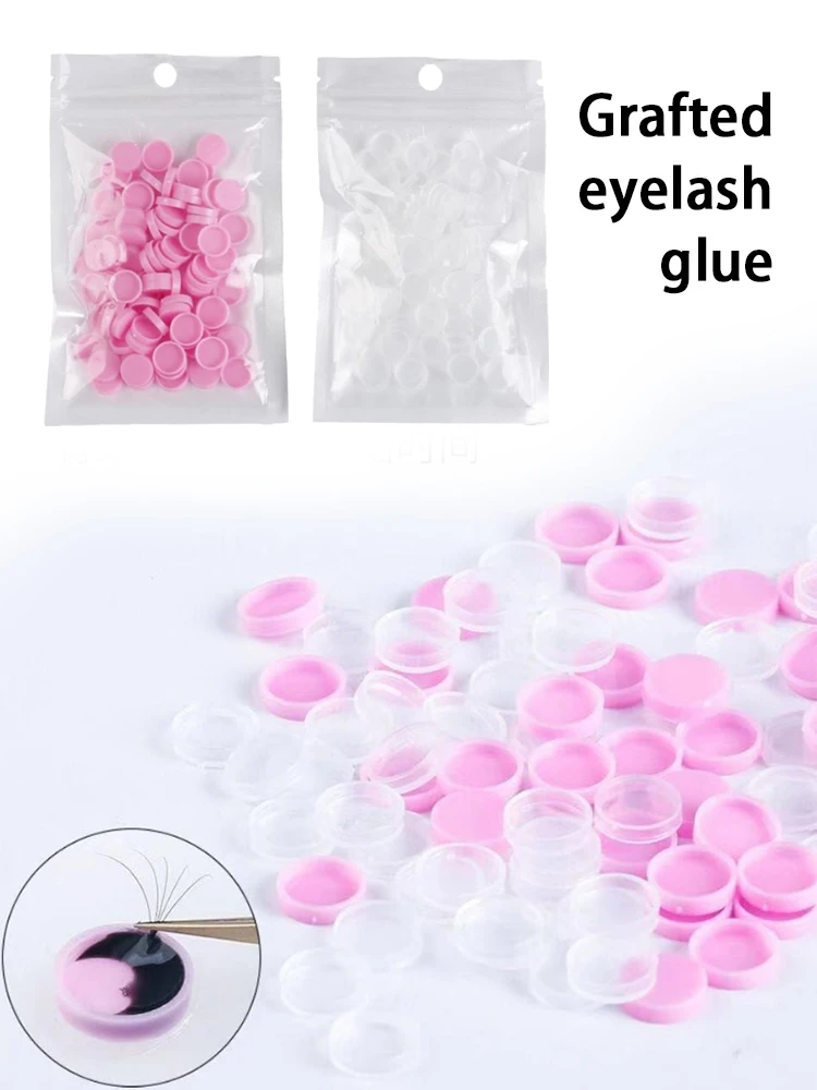 Подставка для клея ресниц розовая чашка задержки в форме капли красивый