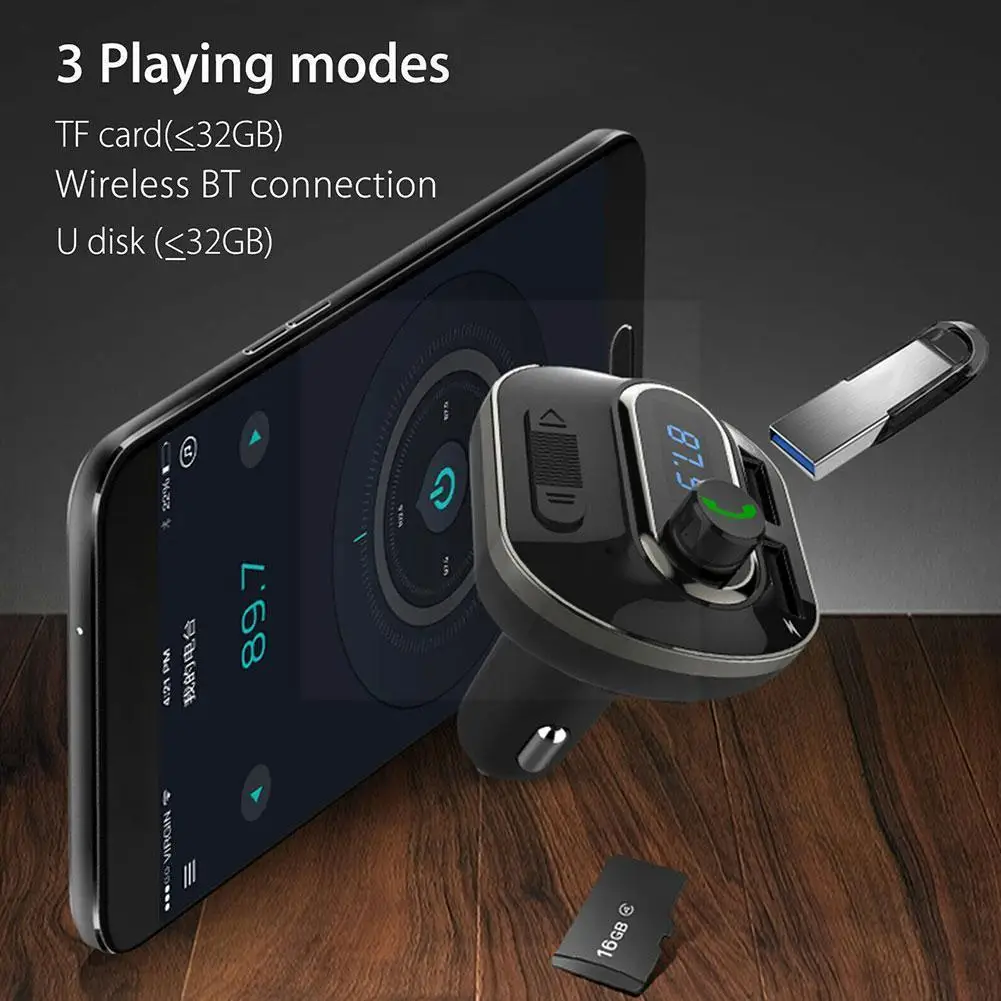 

Car Kit Fm Transmitter Wireless Bluetooth 3.0 Auto Usb Receiver Mobile Music Car Radio Kit Charger Handsfree Adapter Audio O0f4