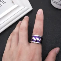 cute anime mo dao zu shi ring necklace zinc alloy jiang cheng figure finger ring pendant necklace cosplay toys gifts