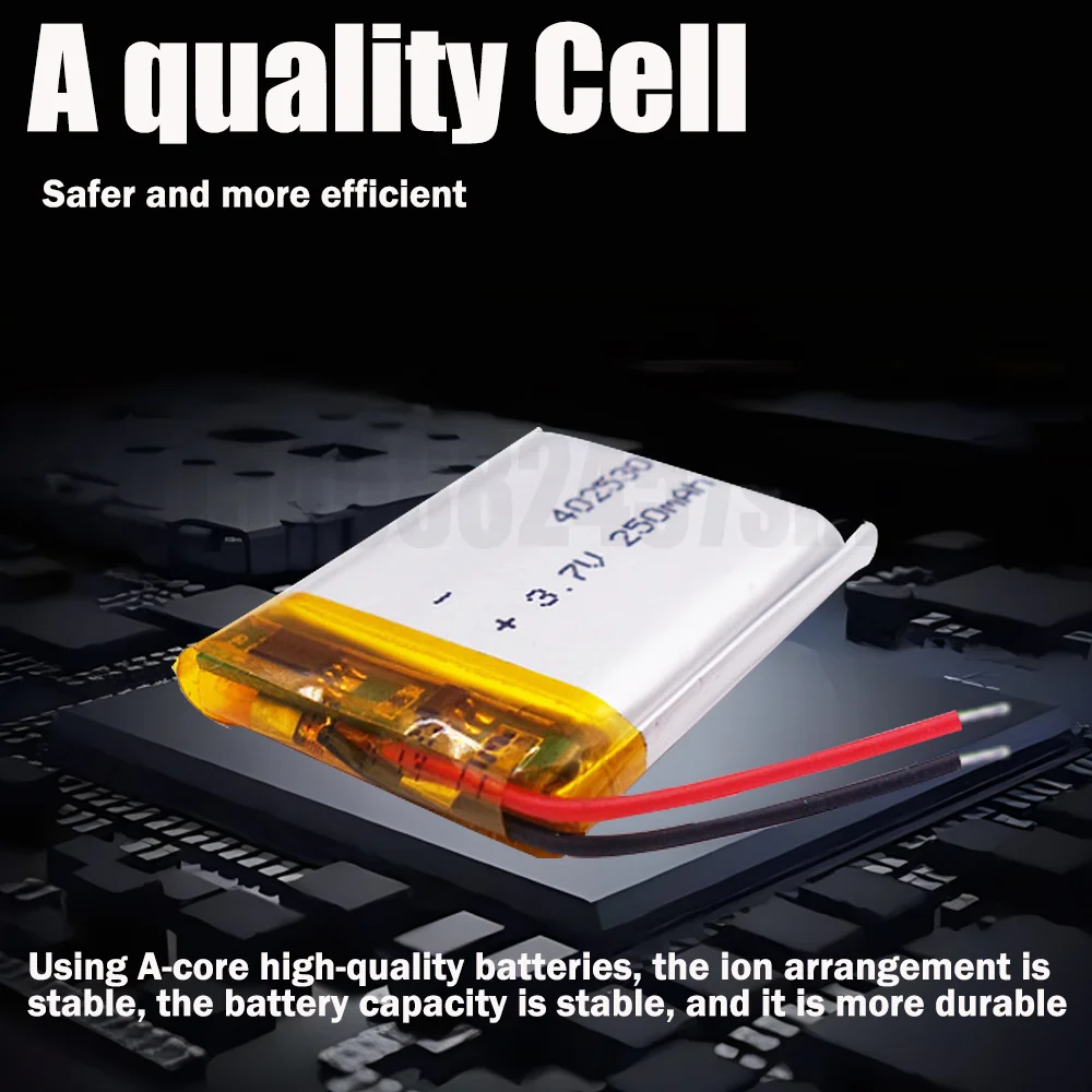 Литий-полимерный перезаряжаемый литий-ионный аккумулятор 3 7 в 250 мА/ч 402530 042530 для
