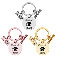 2022 new class of graduation season stainless steel keychain plus scroll opening graduate ceremony gift