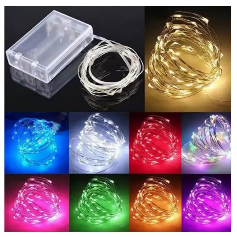 8 шт. гирлянды мерцающая звезда медная проволока на батарейках домашняя