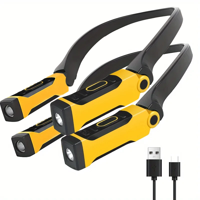 

Набор Из 2 Перезаряжаемых Светодиодных Ламп Для Чтения С Креплением На Шею, Два Уровня Яркости, Для Вязания, Кемпинга, Ремонта