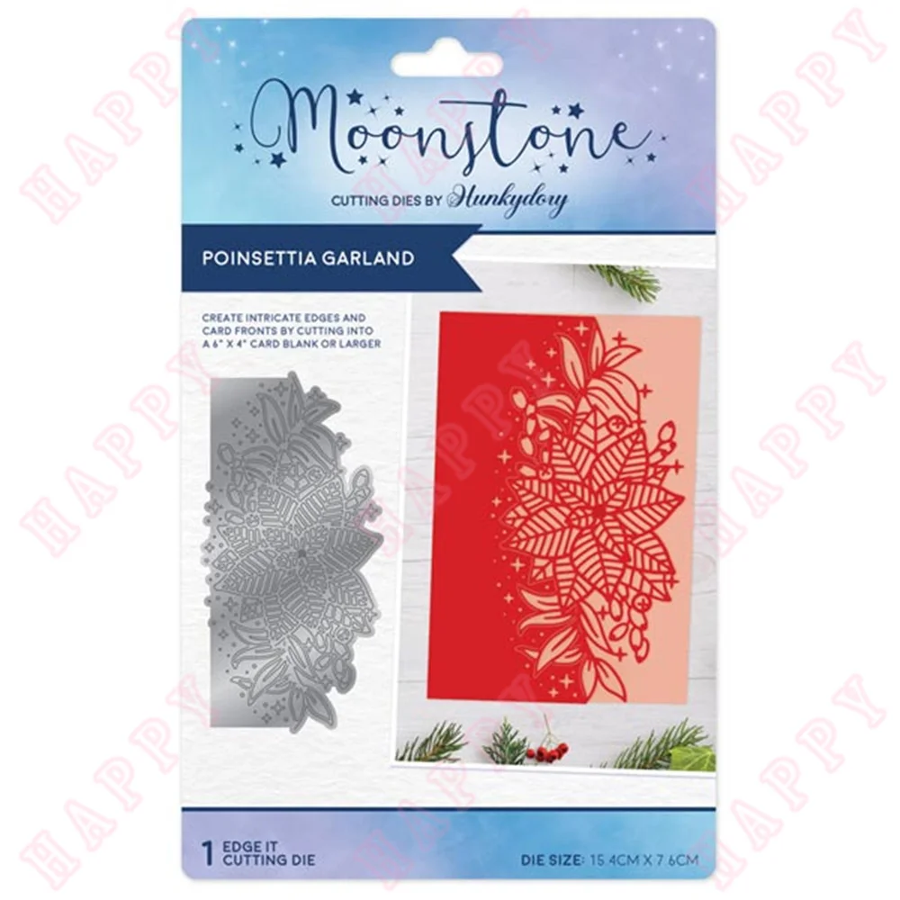 

Metal Cutting Dies Poinsettia Garland Scrapbook Diary DIY Album Paper Decoration Template Greet Craft Embossing Handcraft Craft