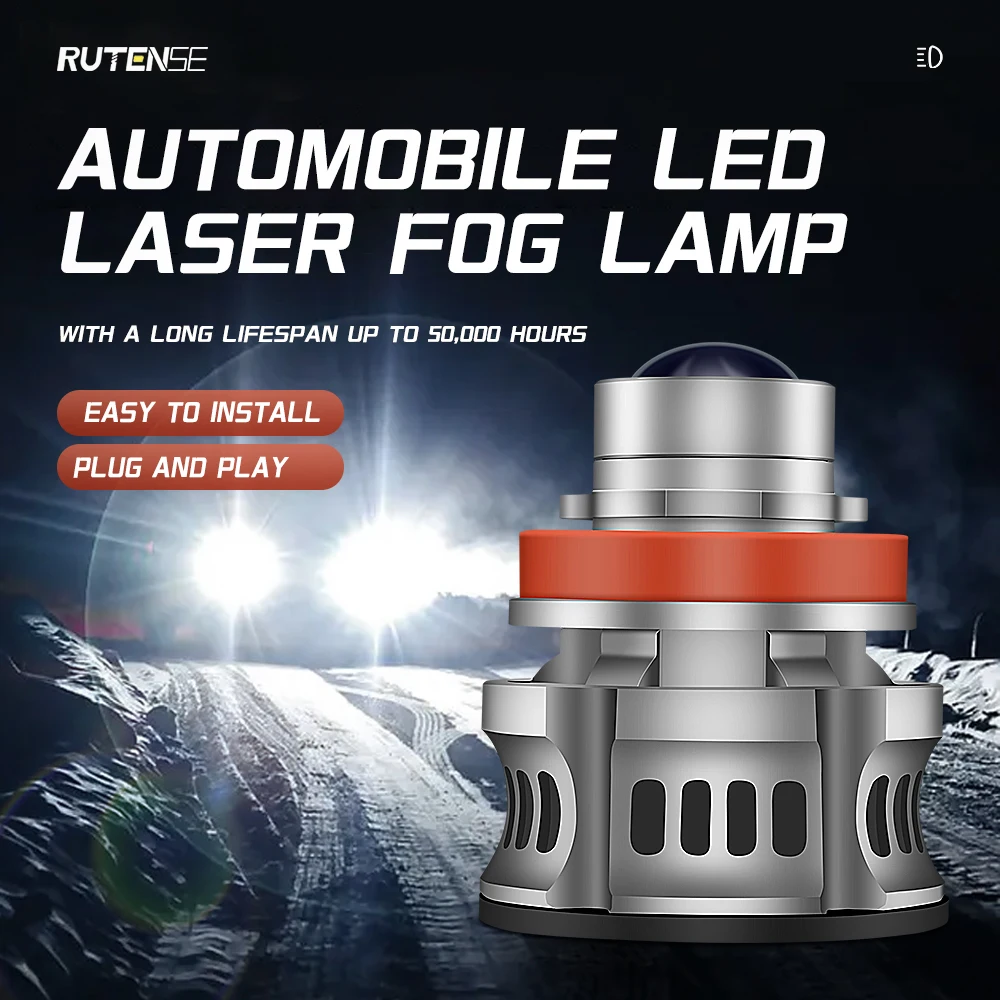 

Automotive H7 9006 Laser Headlight Bulb Lens light Auto LED Headlight Projector Fog Light Modification Car Healight H11 9005
