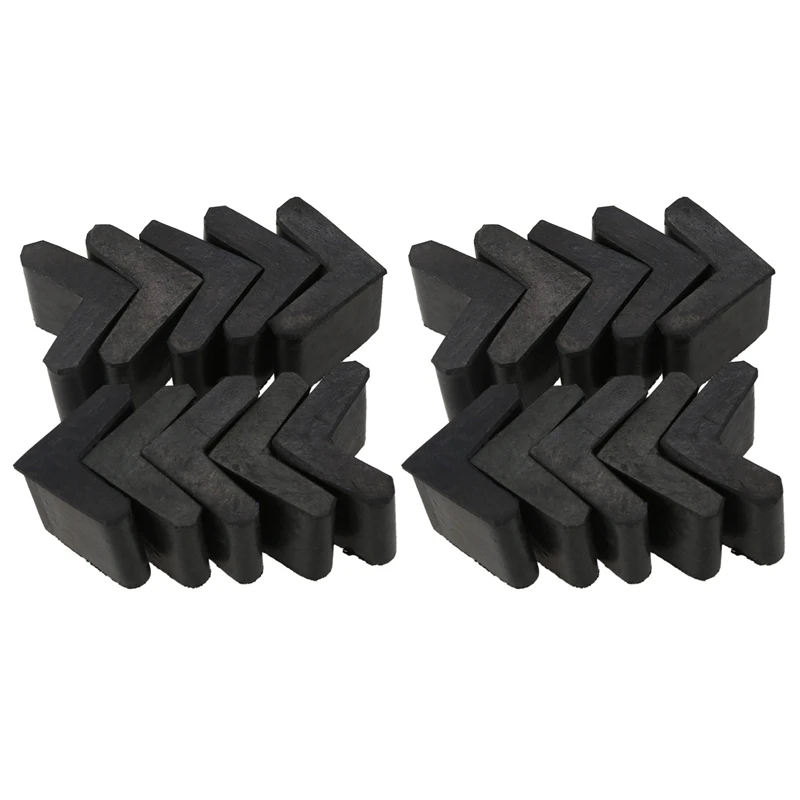 

Rubber L Shaped Angle Iron Foot Pads Covers 20 Pcs Black