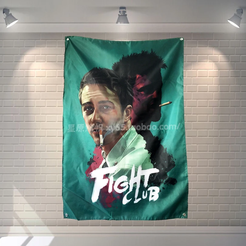 

"FIGHT CLUB" Classic Movies Cloth Flag Banners & Accessories Bar Billiards Hall Studio Theme Wall Hanging Decoration
