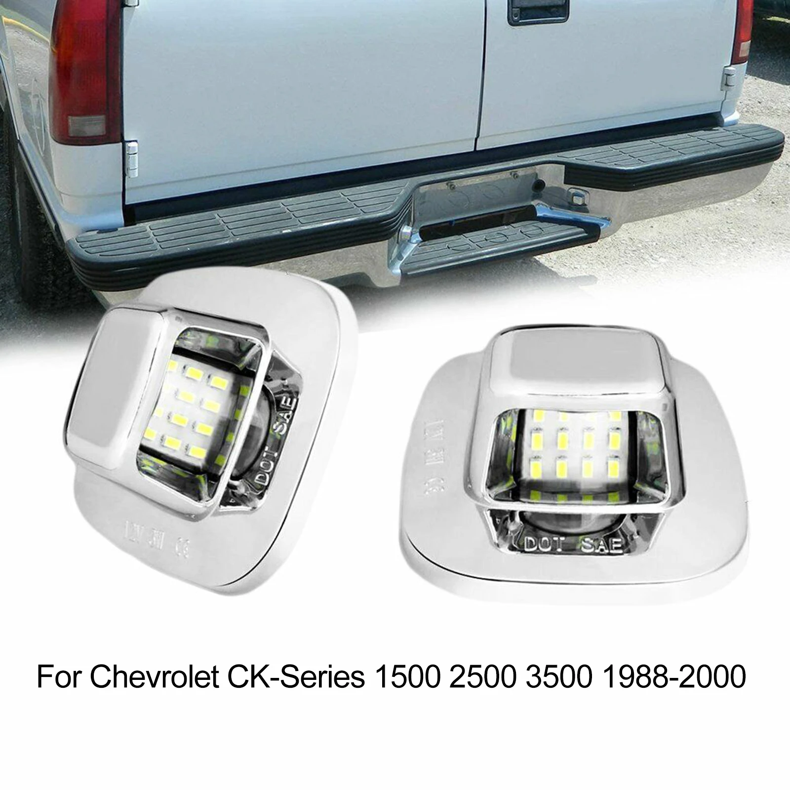 

Яркий фонарь для номерного знака, для Chevy C/K 1500 2500 3500 88-00, 1 пара