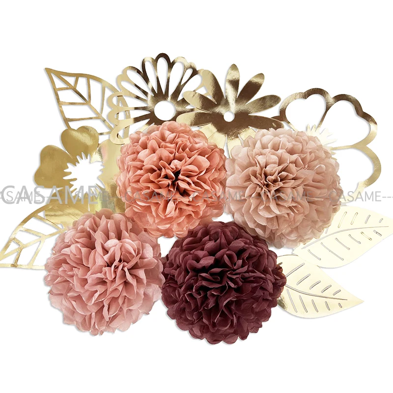 Бумажные украшения сделай сам для свадьбы дня рождения румяна невесты розовая