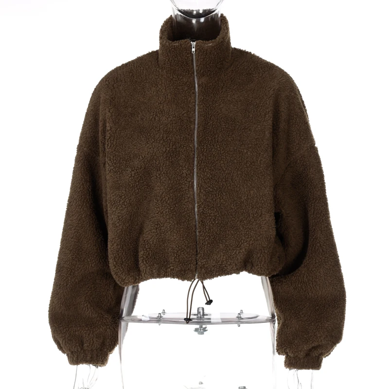 Autumn and Winter Women's Cashmere 2023 Sweatshirt Korean Zipper Casual Teddy Jacket Warm Jacket Street Casual Loose Jacket