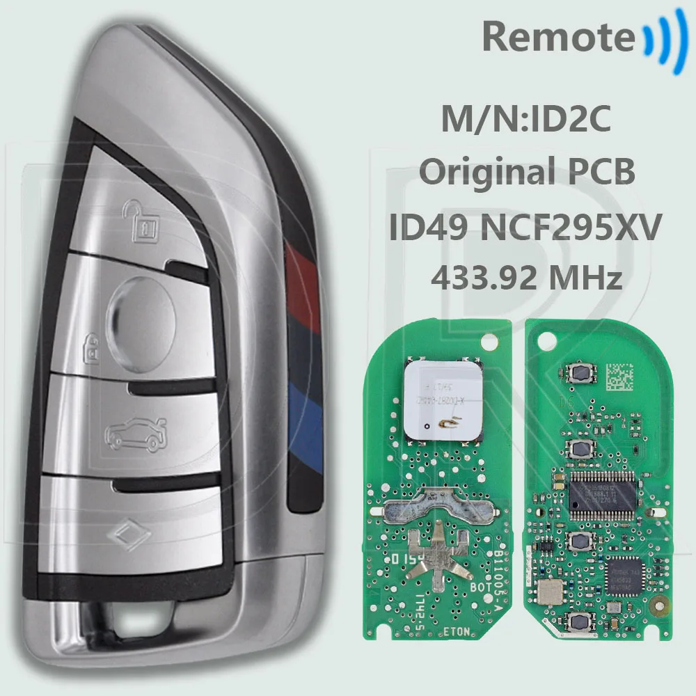 

DR ID2C ID21C Корейская версия ID49 NCF295XV 433,92 МГц оригинальный бесконтактный автомобильный дистанционный ключ для печатной платы для BMW G30 520D 2017 шасси серии G